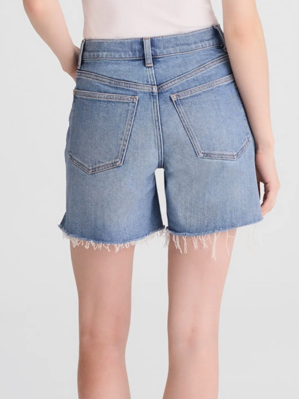 Madewell high-rise button-fly cutoff denim shorts
